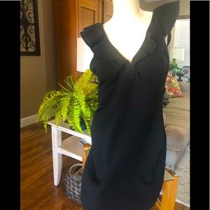 Lulu's Black Ruffle Dress